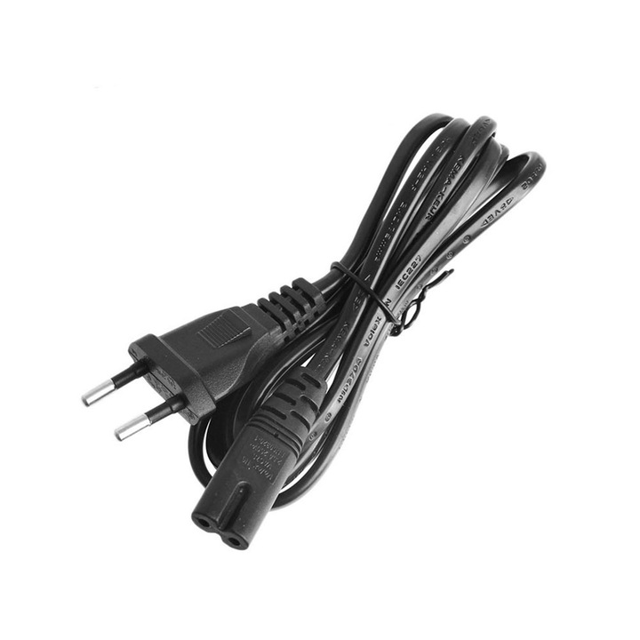 Cablu Alimentare Euro la IEC 320 C7, Basekit, 230V, 2 Metri, Negru