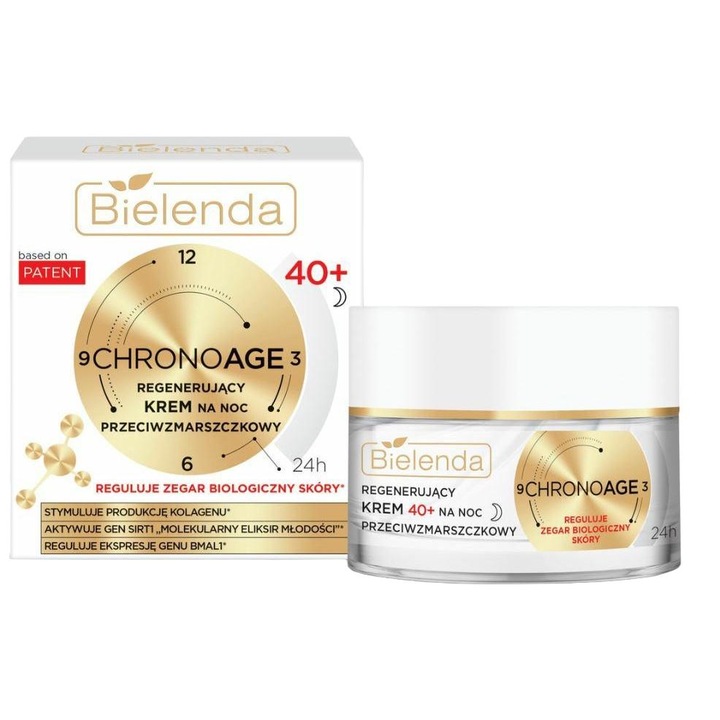 Éjszakai krém érett bőrre, Bielenda, Regeneráló és kisimító, 50ml