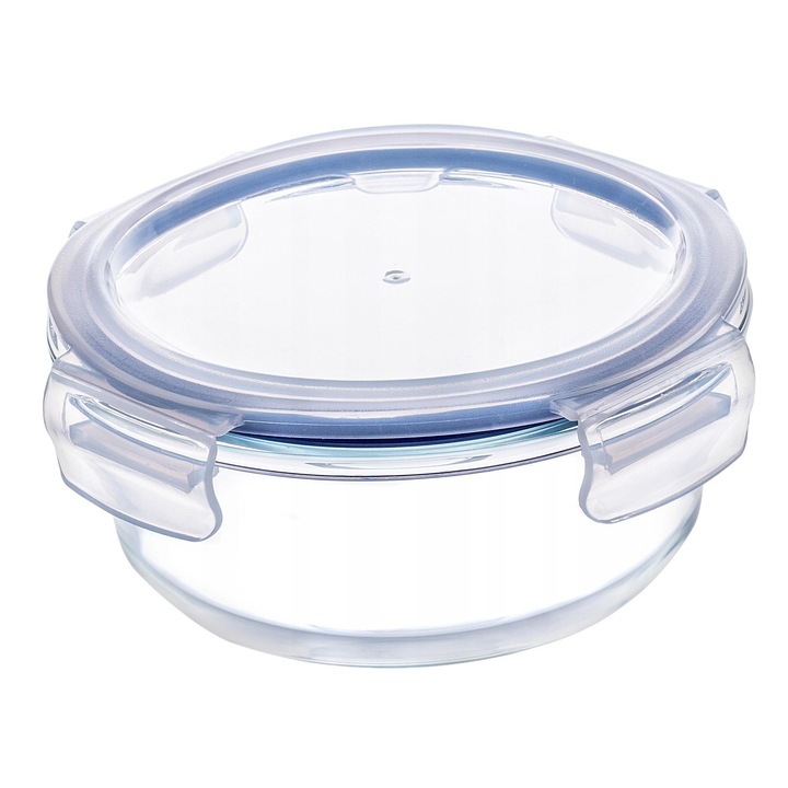 Cutie alimentara, KADAX, Sticla, Albastru/Transparent, 620ml