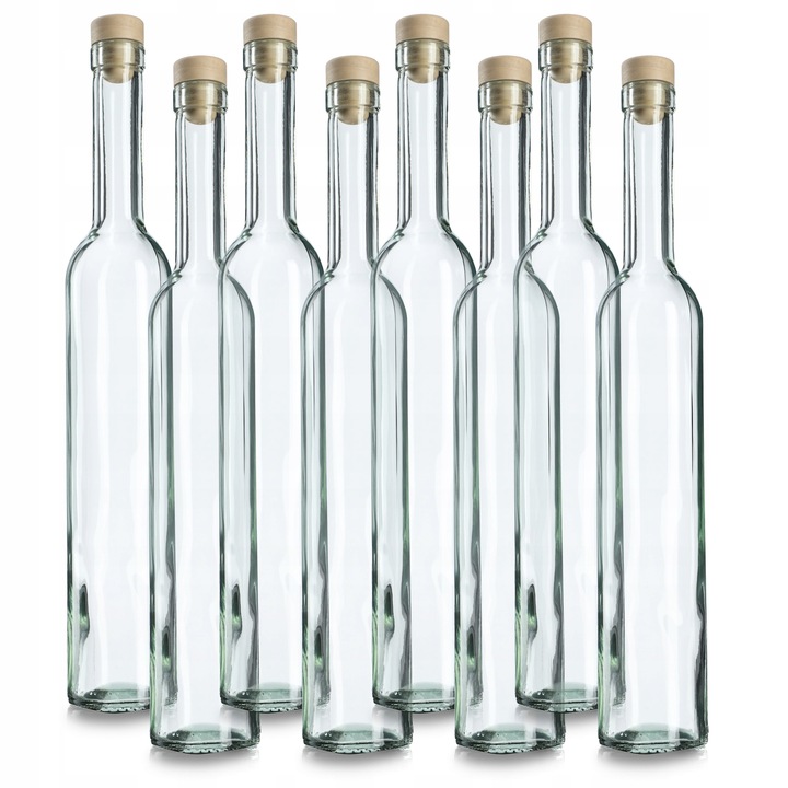 Комплект от 8 бутилки, KADAX, прозрачни, 500 ml, 35x5 cm