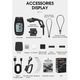 Ciclocomputer bicicleta wireless 3 in 1, digital multifunctional inteligent, 12 functii inclusiv kilometraj, vitezometru, ceas, ardere calorii si grasimi, ecran display LCD, far LED bicicleta, claxon 100 dB, West Biking, 10 x 5.3 x 2.5 cm, negru