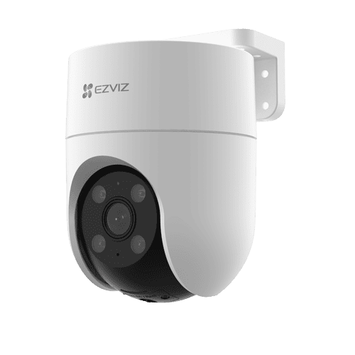 Camera IP Ezviz de exterior H8C, WI-Fi, Pan&Tilt, FullHD, Detectarea formei umane, Audio bidirectional, Distanta IR 30 metri, Imagini color, Urmarire automata, Lumina stroboscopica