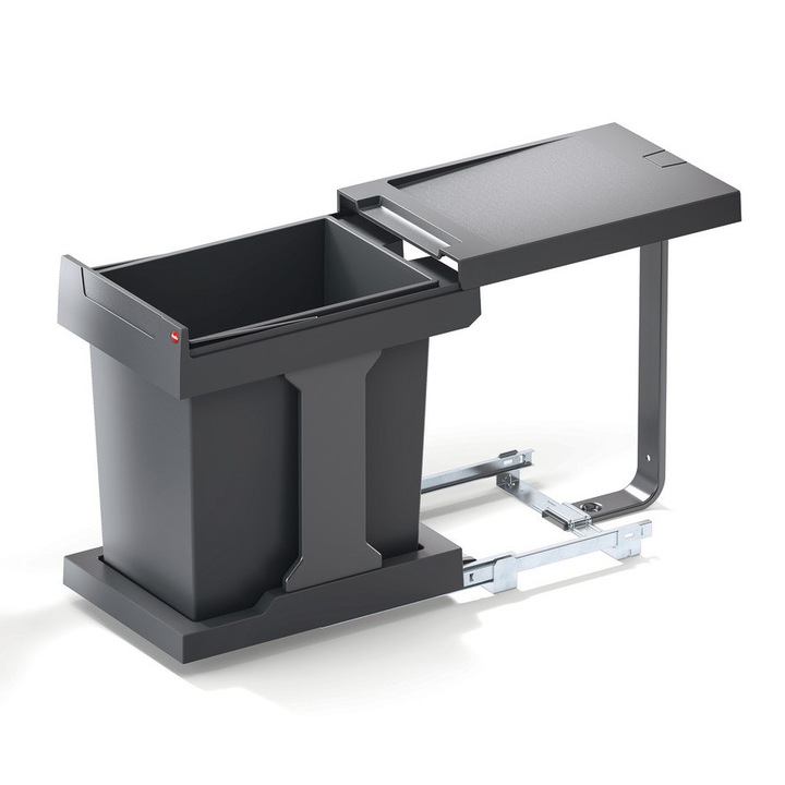 Cos gunoi extractibil 20 L -gri H400xA422xL242 SOLO