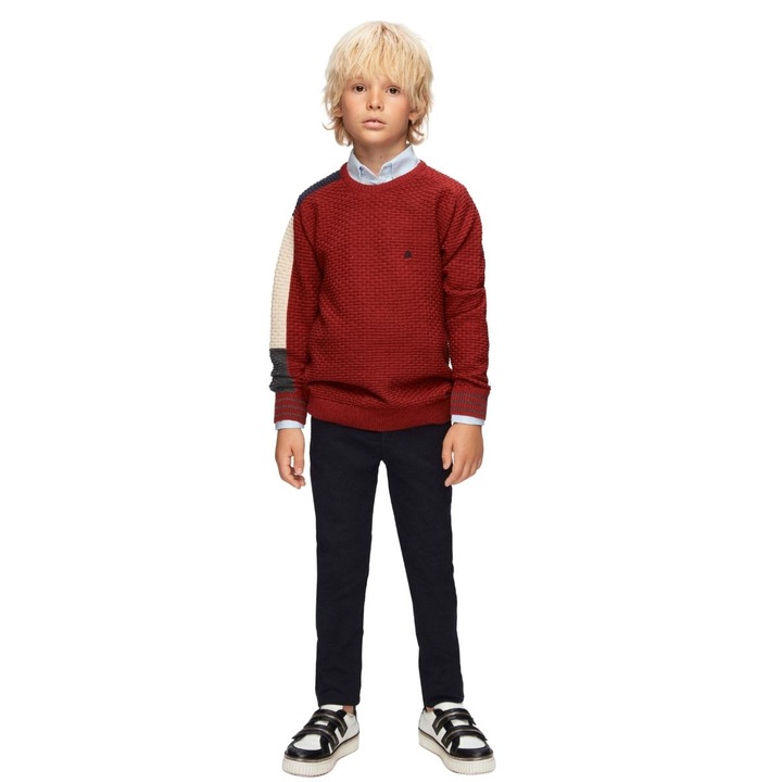 Compleu, Montella, pentru baieti, cu pulover, MT-4024, Visiniu