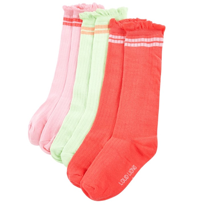 Детски чорапи 5 чифта vidaXL, EU 26-29, 0.14 kg, с къдрички