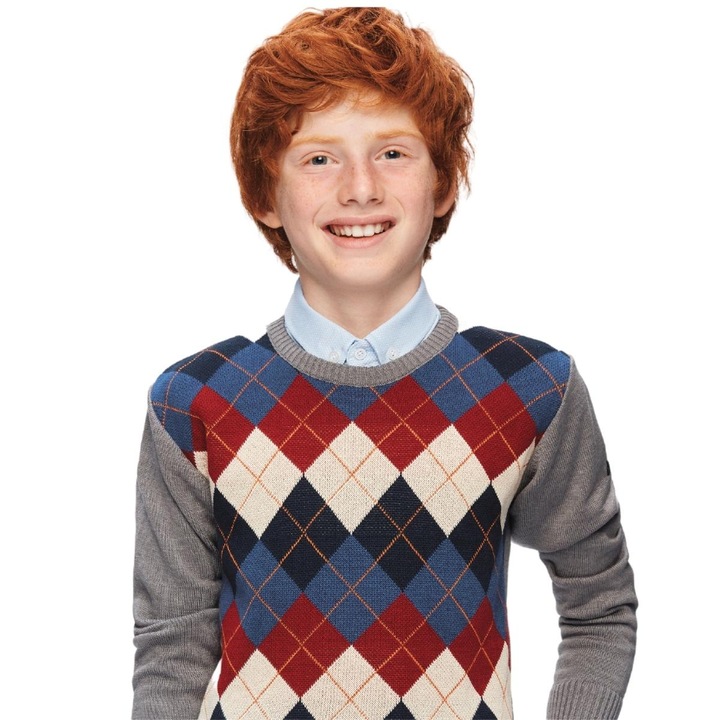 Compleu, Montella, pentru baieti, cu pulover, MT-4003, Gri