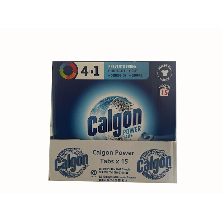 Tablete anticalcar Calgon 4in1 power tabs 15buc, bax 7 cutii