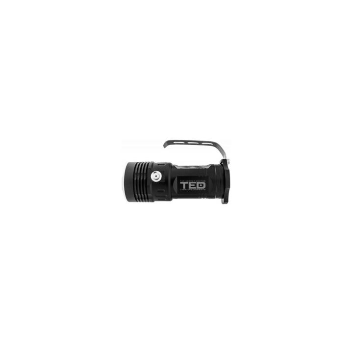 Фенер с батерия, 10W, Алуминий, Li-Ion, IP65, micro USB, IP 65