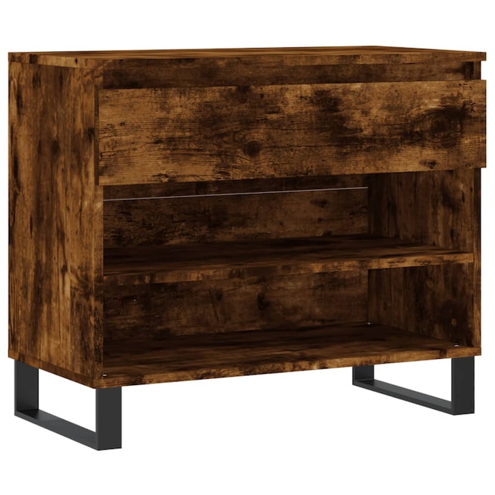VidaXL füstös tölgyszínű szerelt fa cipősszekrény 70 x 36 x 60 cm (831449)