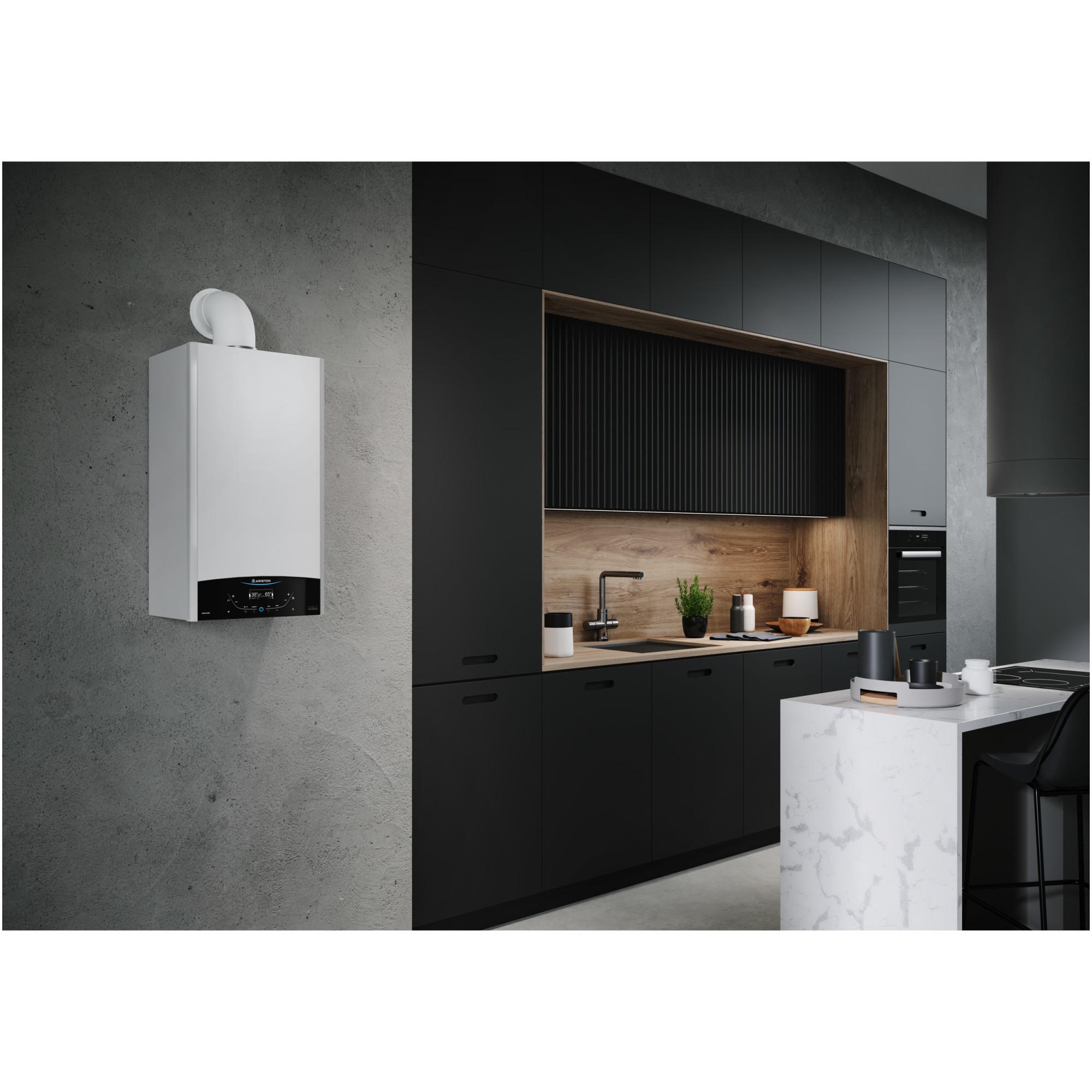 Стенен кондензен котел Ariston GENUS ONE+ 24, 24kW, Природен газ ...