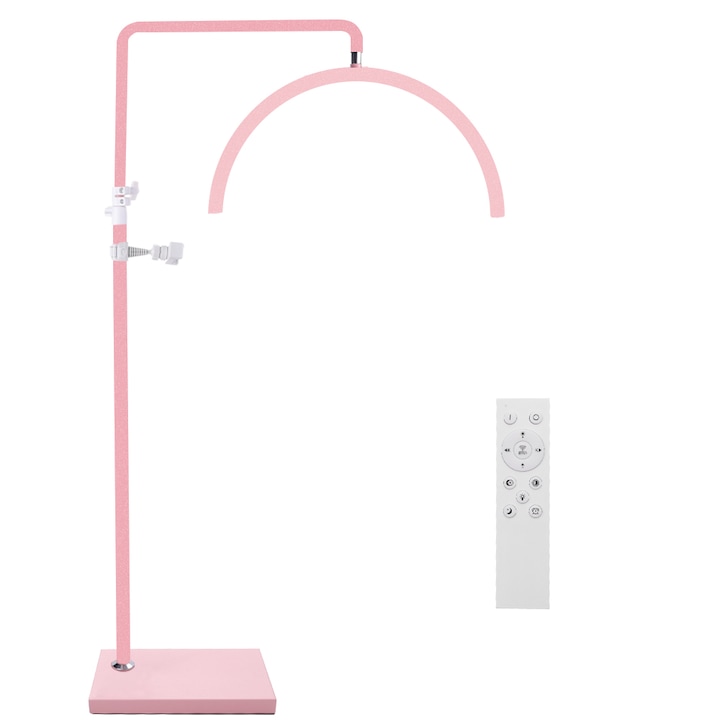 LED állólámpa, Latauar, 23 hüvelyk, 36 W, rózsaszín