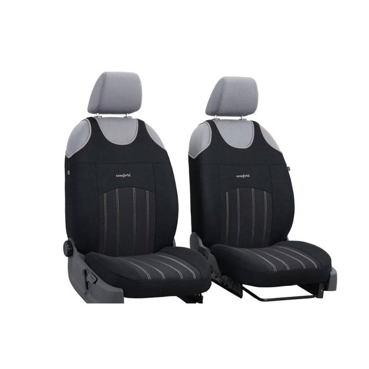 Комплект от 2 броя универсални калъфи за автомобилни седалки Metru Patrat, тип топ, комфорт, изработени от дамаска
