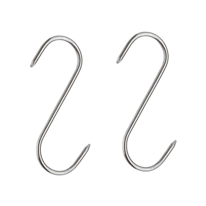 Set doua Carlige afumatoare carne, macelarie Depox, 16 cm, otel