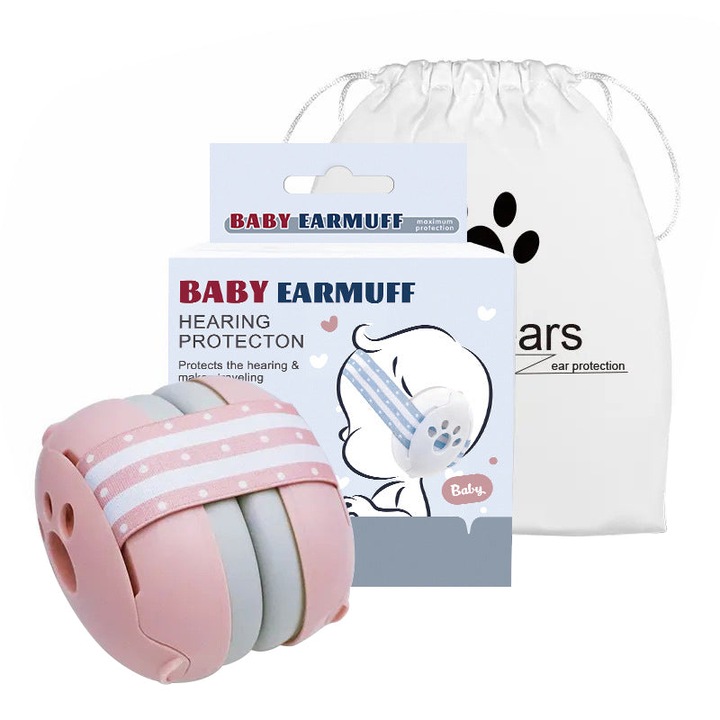 Шумоизолиращи слушалки за бебета, JESWO, Розови