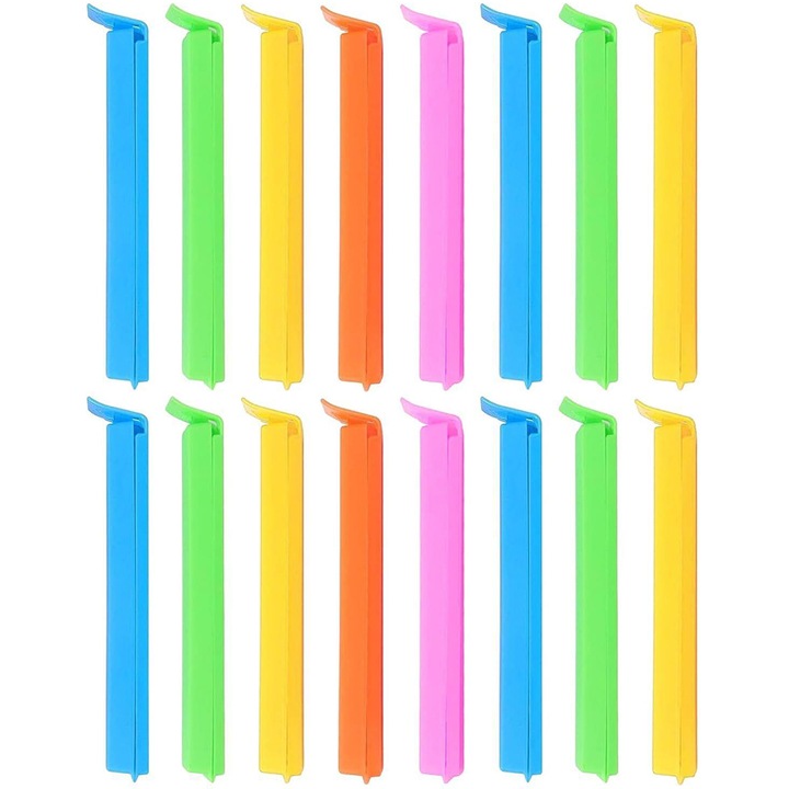 30 db-os zárókapcsos készlet zacskókhoz, Ronyes®, többszínű, 11cm