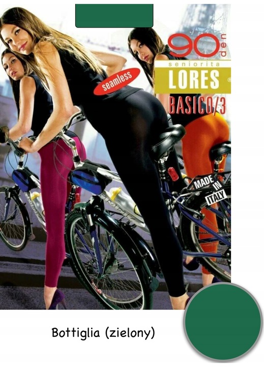 Colanti dama, Lores, Model Basico 3, 90 DEN, Verde inchis