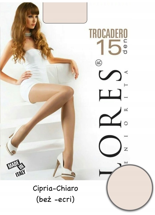 Dres dama, Lores, 15 DEN, poliamida/lycra, ecru, M/3