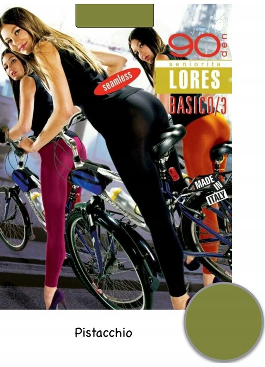 Colanti dama, Lores, Model Basico 3, 90 DEN, Verde fistic