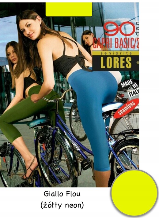 dama, Lores, 90 DEN, poliamida1`, Galben, One Size