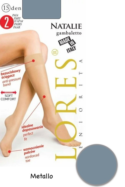 Dres dama, Lores, 15 DEN, poliamida, gri, one size