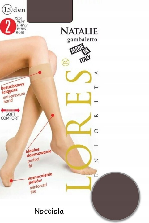 Set 2 perechi sosete dres dama, Lores, 15 den, poliamida, bej one size, Gri/Bej, One Size