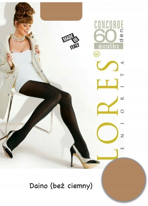 Dres dama, Lores, Poliamida/Elastan, 60 DEN, Bej, XL