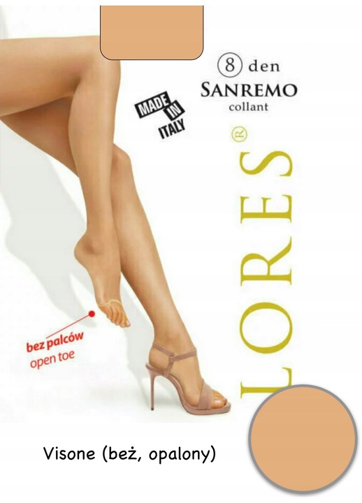 Dres dama, Lores, Microfibra, 8 DEN, Bej, 3