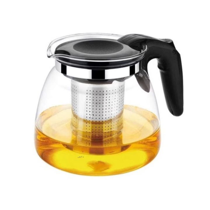 Ceainic din sticla, filtru din inox, capacitate 1100 ml