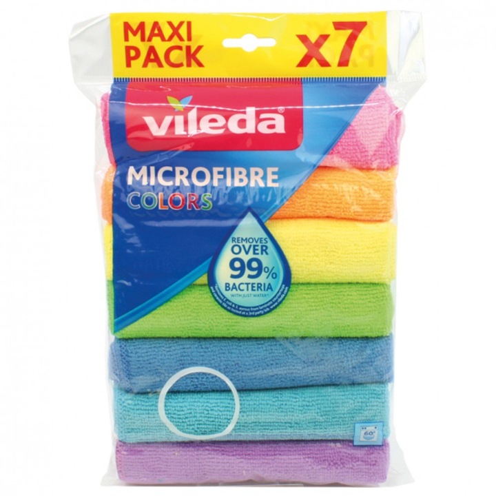 Комплект от 7 кърпи Vileda Mikrofibra Colors, многоцветни