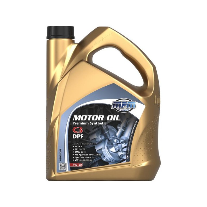 Ulei motor MPM 05005DPF Premium Synthetic C3 DPF 5W30, volum 5 L, sintetic
