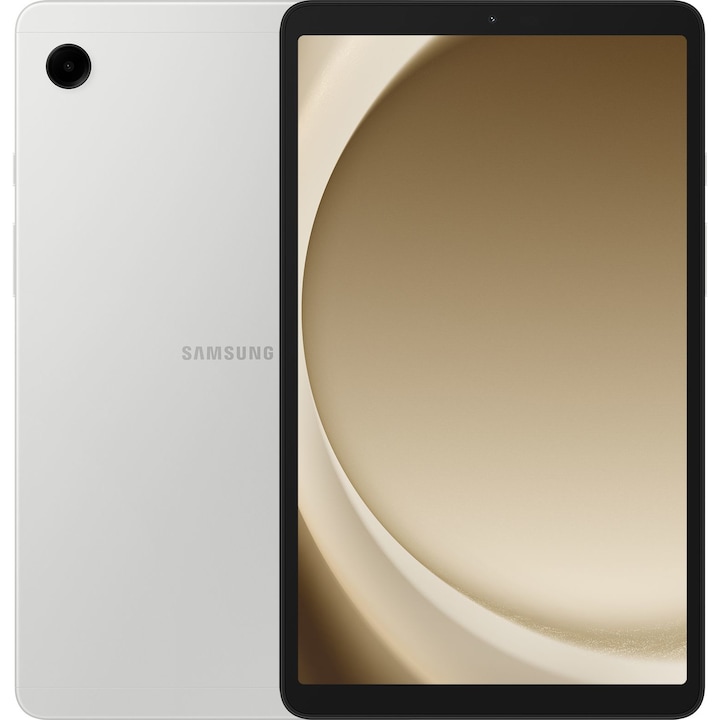 Таблет Samsung Galaxy Tab A9, Mystic Silver с процесор 2x Cortex-A76 (2.2 GHz) + 6x Cortex-A55 (2.00 GHz), 8 GB, 128 GB, Android 13, Сребрист