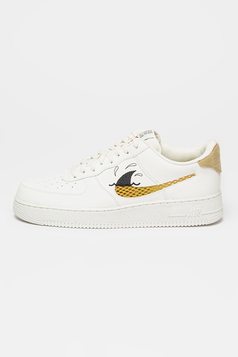 Nike, Спортни обувки Air Force 1 '07 от еко кожа, Бял, 45