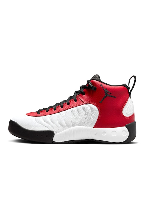 Nike, Pantofi mid-high pentru baschet Jordan Jumpman Pro, Rosu/Alb/Negru