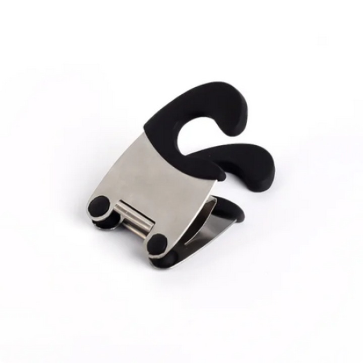 Salestore.ro kanáltartó, edényhez, rozsdamentes acél konyhai eszközök bilincse, hőálló, tartó korróziógátló fogantyúval, fekete