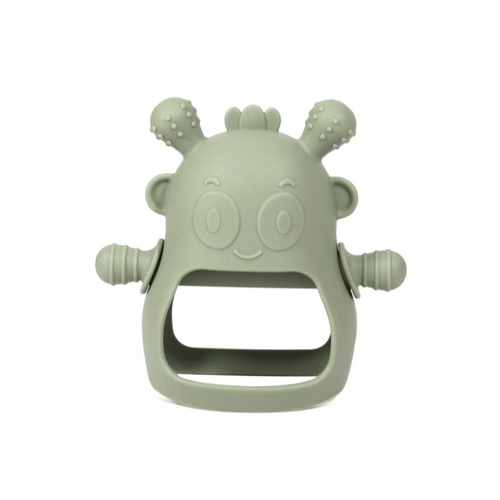 Rágóka, Senmase, szilikon, 11×11×5 cm, zöld