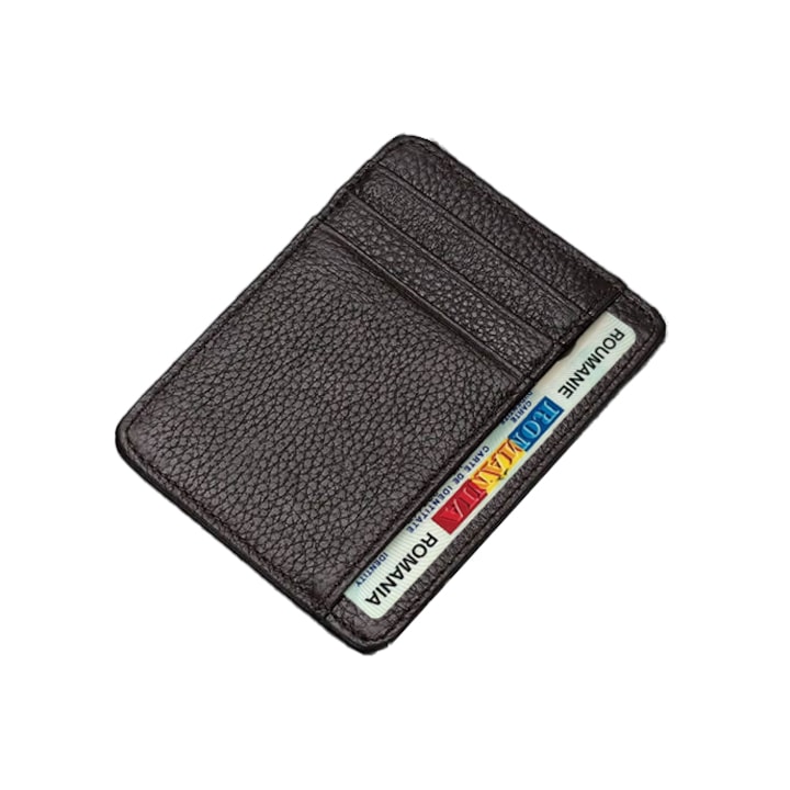 Portofel Natty Pell pentru carduri si buletin, piele, maro