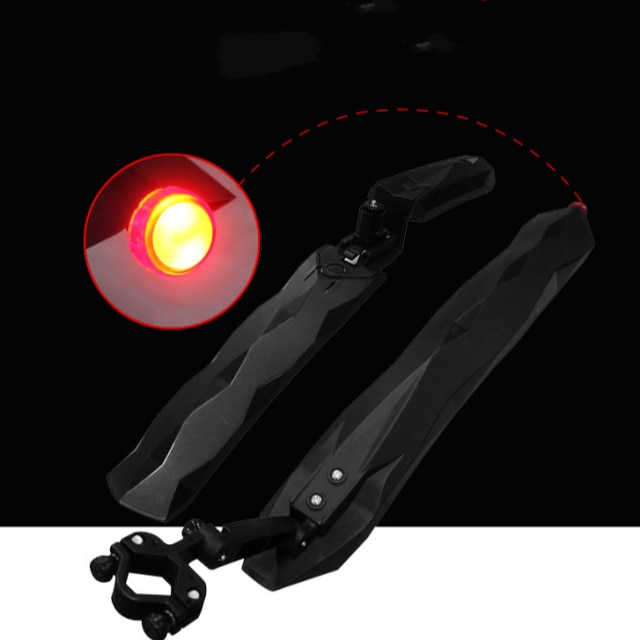 Set Aparatori De Noroi Pentru Bicicleta Bomstom Cu Lampa Led Din