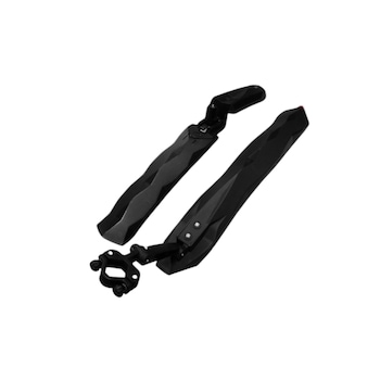 Set aparatori de noroi pentru bicicleta, BOMSTOM, cu lampa LED din spate, cauciuc moale, rezistent la apa, usor de instalat, negru
