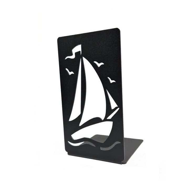 Suport de carte Barca, Otel, 180 x 110 mm, Negru