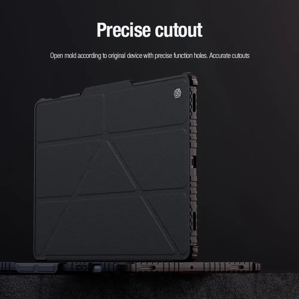 Husa din piele Nillkin Bumper Pro compatibila cu Galaxy Tab S9 Plus Negru
