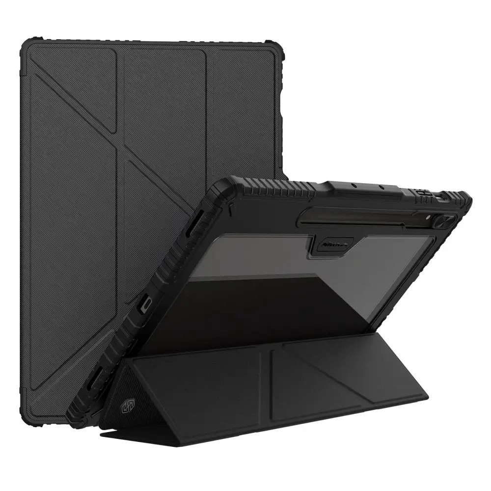 Husa din piele Nillkin Bumper Pro compatibila cu Galaxy Tab S9 Plus Negru
