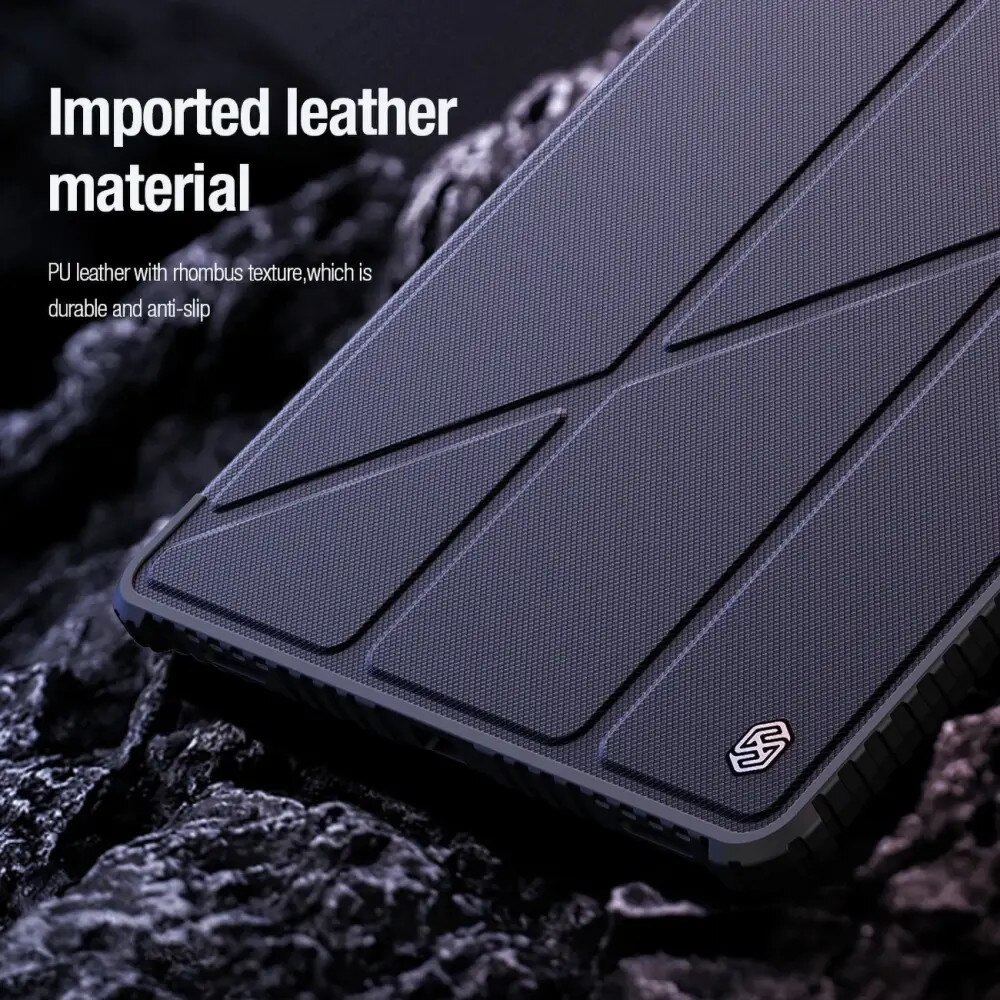 Husa din piele Nillkin Bumper Pro compatibila cu Galaxy Tab S9 Plus Negru