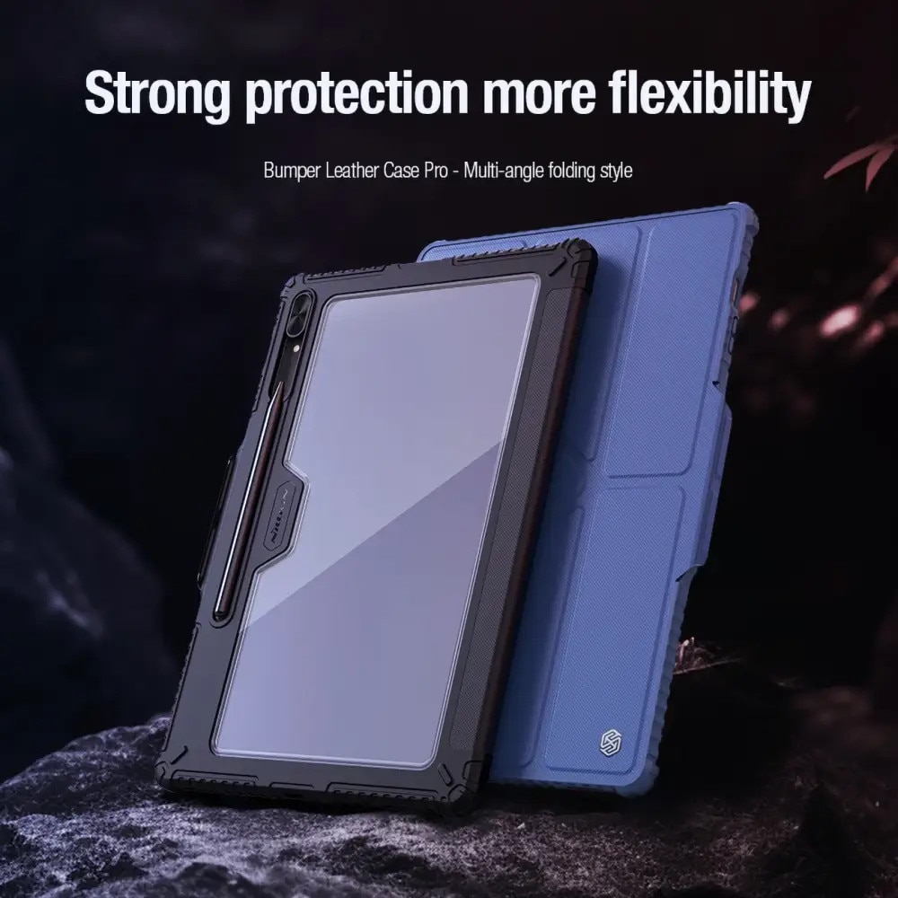 Husa din piele Nillkin Bumper Pro compatibila cu Galaxy Tab S9 Plus Negru
