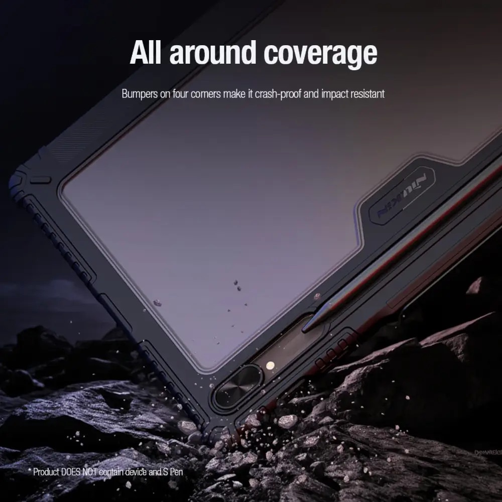 Husa din piele Nillkin Bumper Pro compatibila cu Galaxy Tab S9 Plus Negru