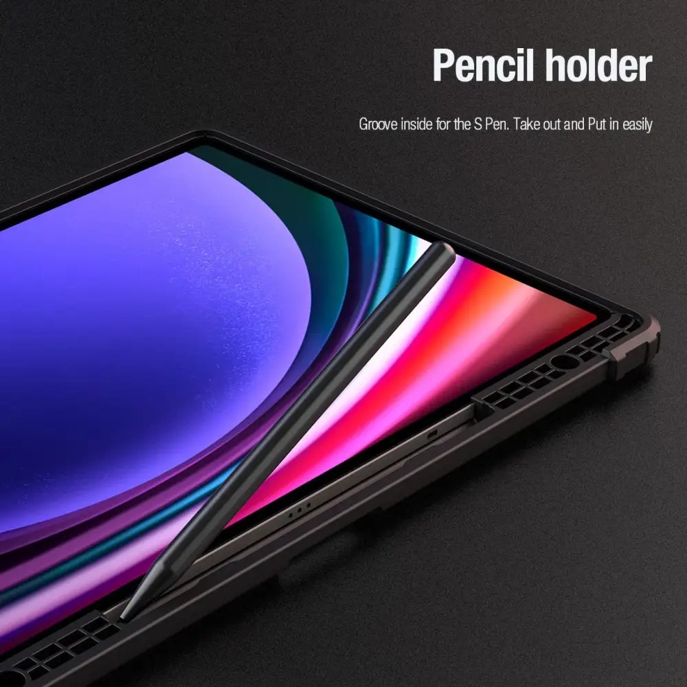 Husa din piele Nillkin Bumper Pro compatibila cu Galaxy Tab S9 Plus Negru