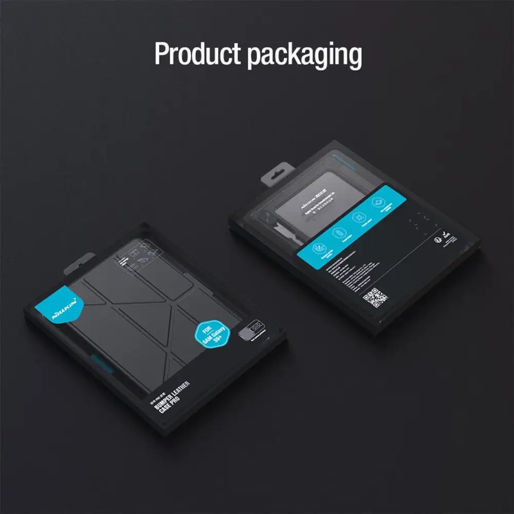 Husa din piele Nillkin Bumper Pro compatibila cu Galaxy Tab S9 Plus Negru