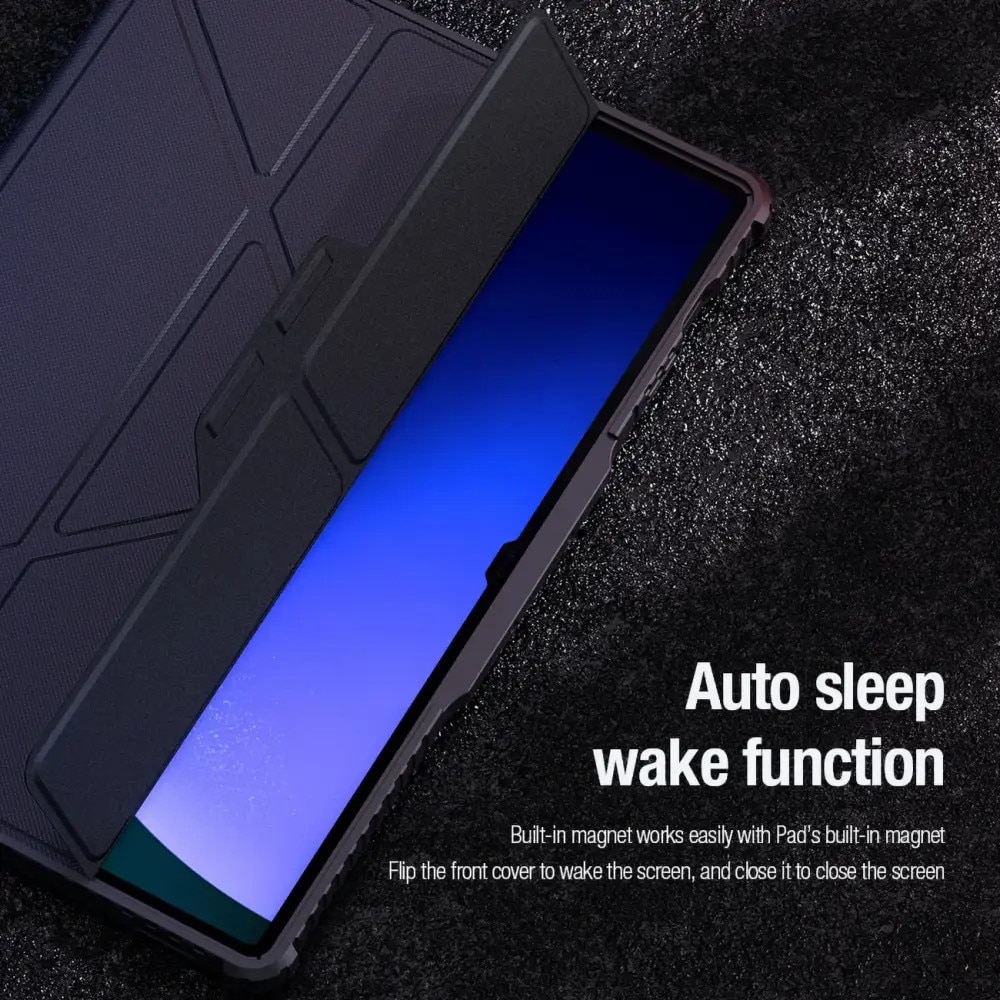 Husa din piele Nillkin Bumper Pro compatibila cu Galaxy Tab S9 Plus Negru