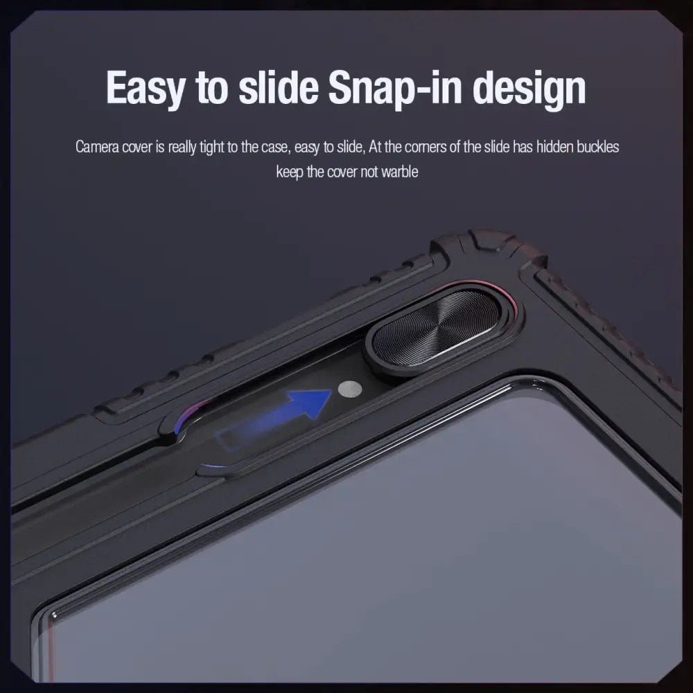 Husa din piele Nillkin Bumper Pro compatibila cu Galaxy Tab S9 Plus Negru