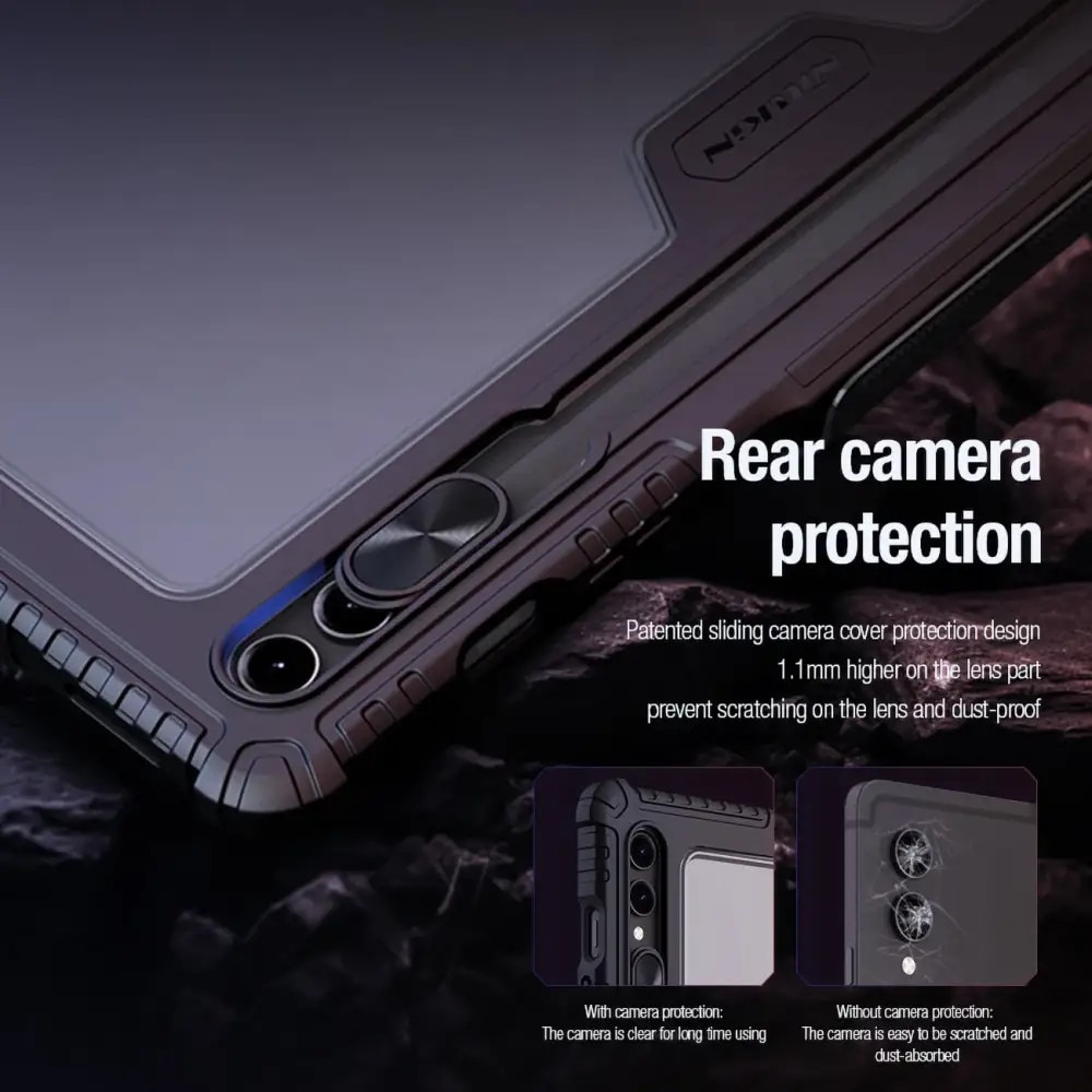 Husa din piele Nillkin Bumper Pro compatibila cu Galaxy Tab S9 Plus Negru