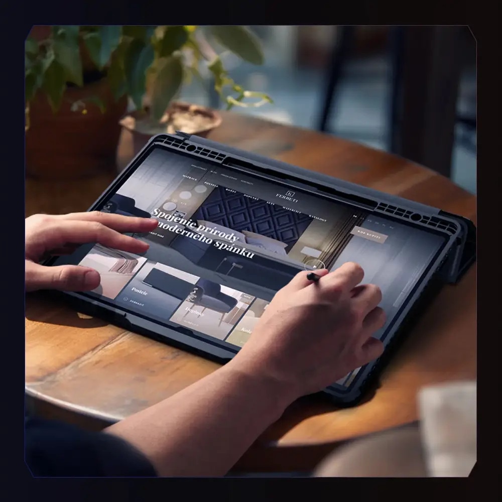 Husa din piele Nillkin Bumper Pro compatibila cu Galaxy Tab S9 Plus Negru